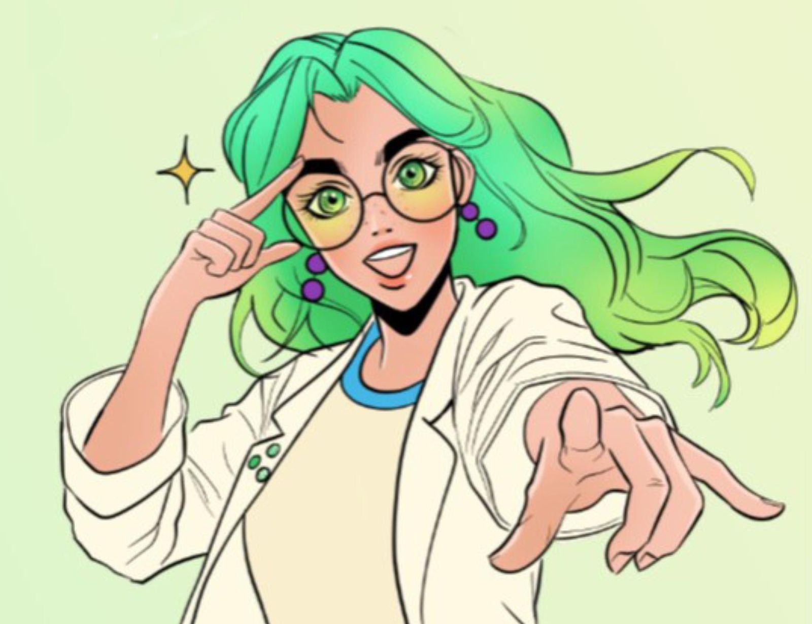 Das Bild zeigt die Comicfigur Electra.