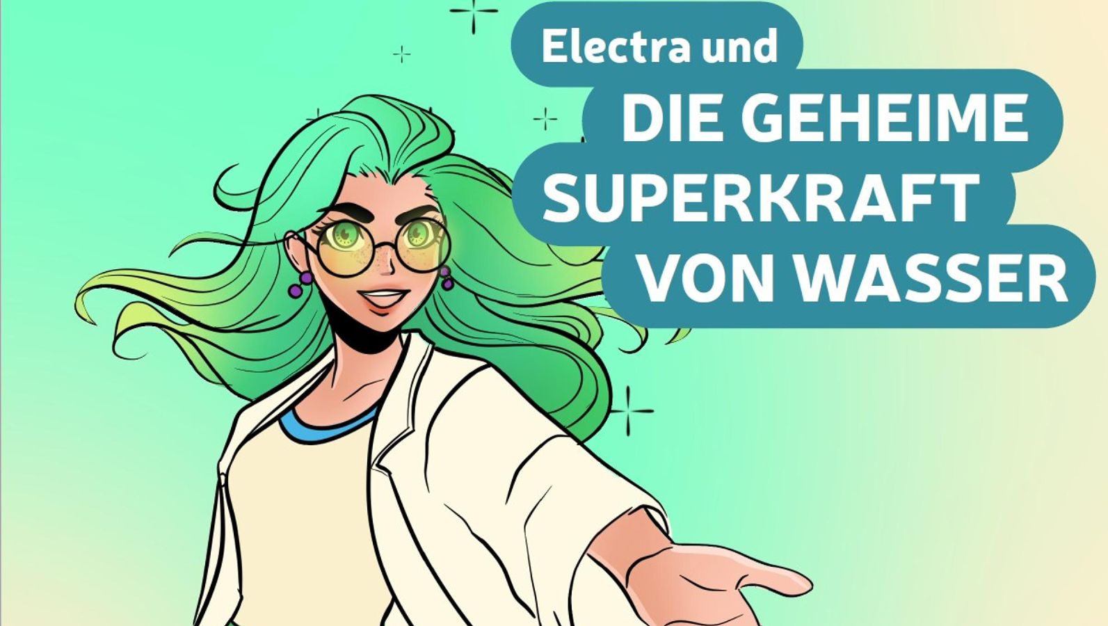 Das Bild zeigt das Titelblatt des Comic-Malbuchs. Es zeigt die Comic-Figur Electra.